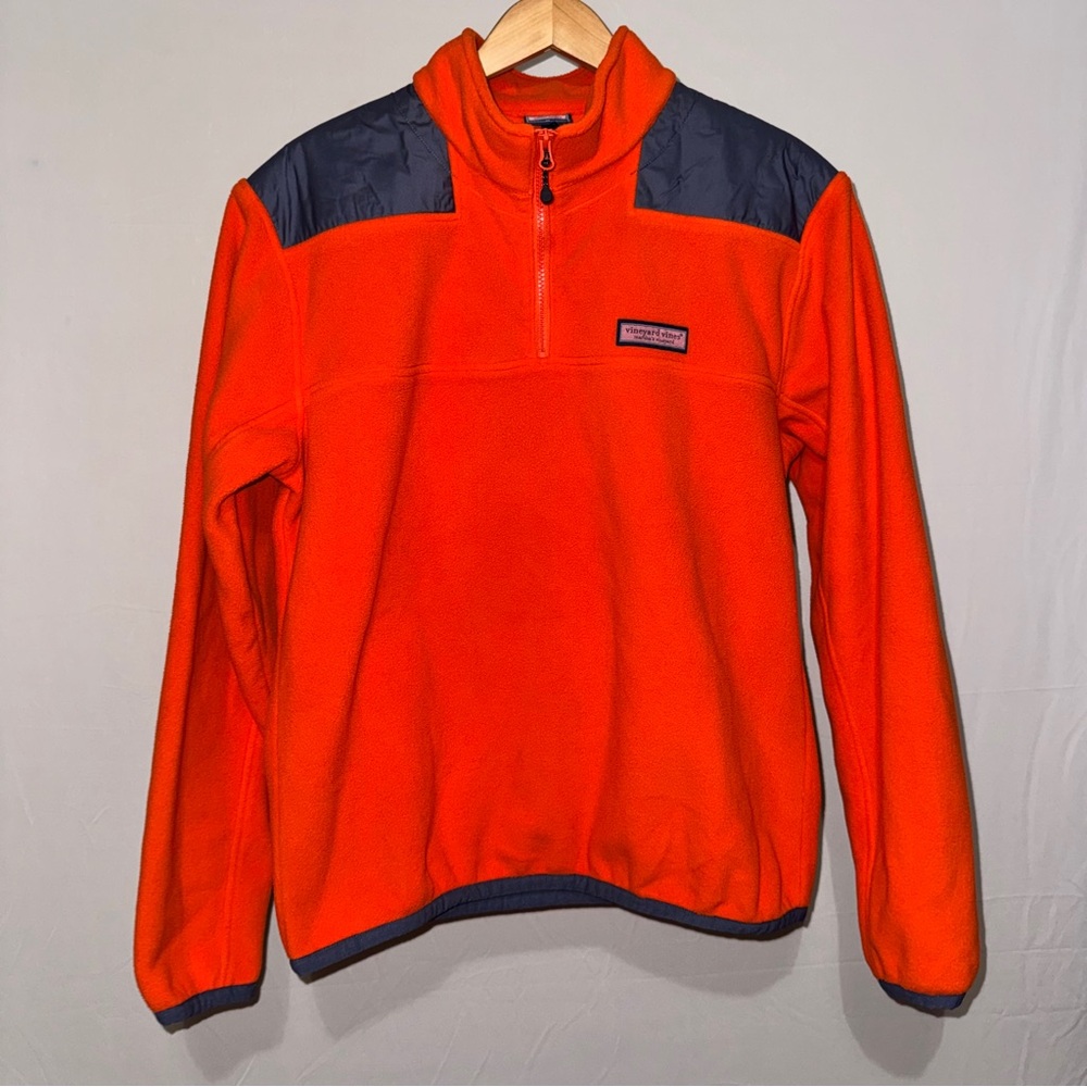 Vineyard Vines Vibrant Orange Fleece, ‎ The Shep,  Mens Medium
